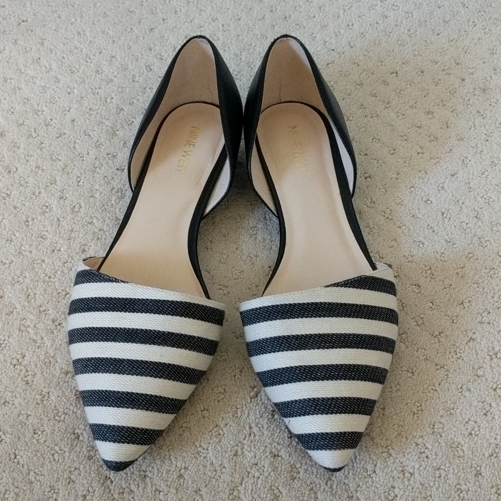 Black and cream flats